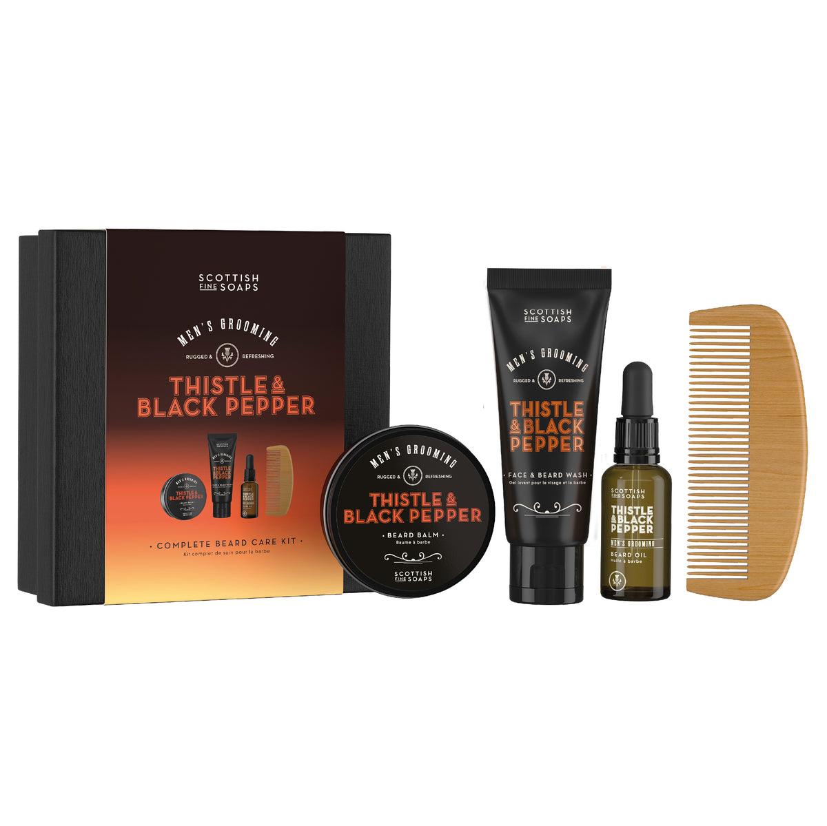 set cura completa della barba - CARDO & PEPE NERO